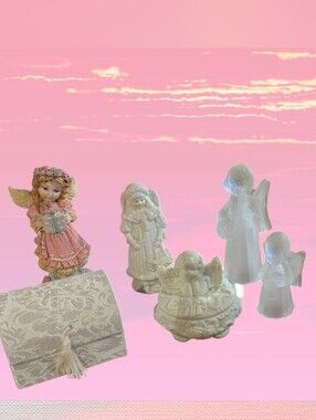 10 Assorted Angel Figurine Collection